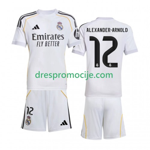 Real Madrid Alexander-Arnold 12 Dres Dječji Domaći 2025/2026 Kratkih Rukava Real Madrid Alexander-Arnold 12 Dres Dječji Domaći 2025/2026 Kratkih Rukava